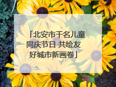 北安市千名儿童同庆节日 共绘友好城市新画卷